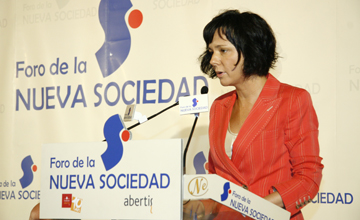 Belén Barreiro dans un moment de son discours